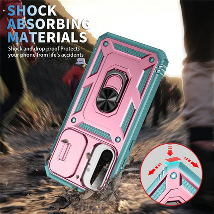 For 	Samsung Galaxy A56 5G Case TPU+PC Slide Camshield Kickstand Phone Cover