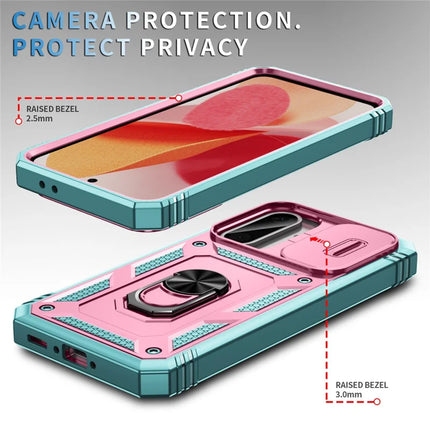 For 	Samsung Galaxy A56 5G Case TPU+PC Slide Camshield Kickstand Phone Cover