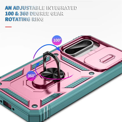 For 	Samsung Galaxy A56 5G Case TPU+PC Slide Camshield Kickstand Phone Cover
