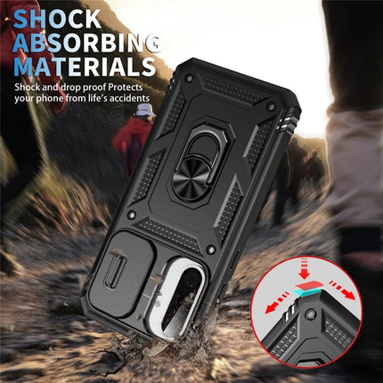 For 	Samsung Galaxy A56 5G Case TPU+PC Slide Camshield Kickstand Phone Cover