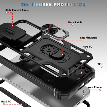 For 	Samsung Galaxy A56 5G Case TPU+PC Slide Camshield Kickstand Phone Cover