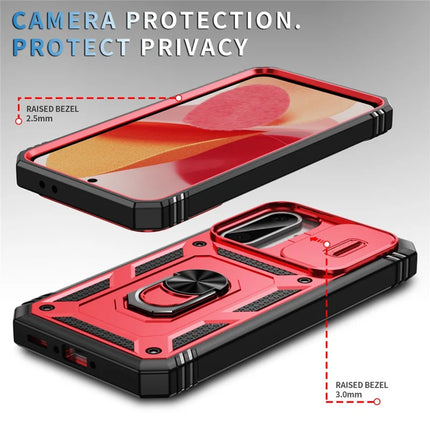For 	Samsung Galaxy A56 5G Case TPU+PC Slide Camshield Kickstand Phone Cover