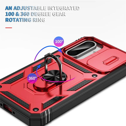 For 	Samsung Galaxy A56 5G Case TPU+PC Slide Camshield Kickstand Phone Cover