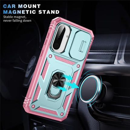 For 	Samsung Galaxy A56 5G Case TPU+PC Slide Camshield Kickstand Phone Cover