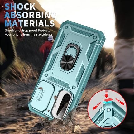 For 	Samsung Galaxy A56 5G Case TPU+PC Slide Camshield Kickstand Phone Cover