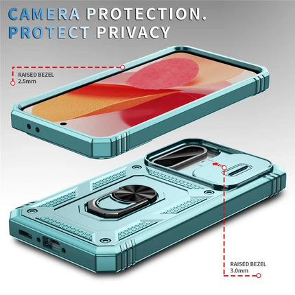 For 	Samsung Galaxy A56 5G Case TPU+PC Slide Camshield Kickstand Phone Cover