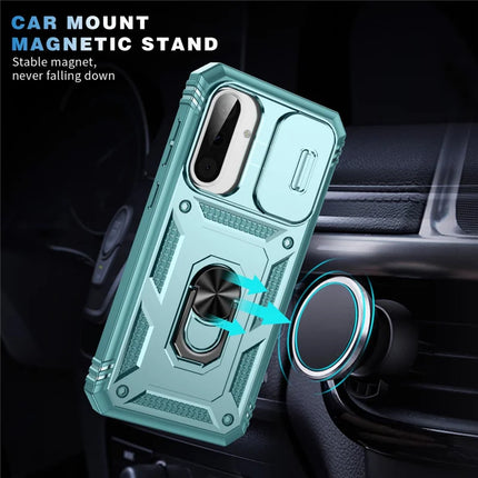 For 	Samsung Galaxy A56 5G Case TPU+PC Slide Camshield Kickstand Phone Cover