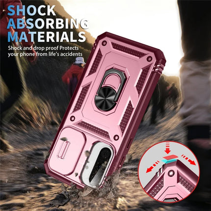 For Samsung Galaxy A36 5G Case TPU+PC Slide Camshield Kickstand Phone Cover