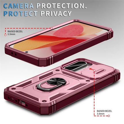 For Samsung Galaxy A36 5G Case TPU+PC Slide Camshield Kickstand Phone Cover