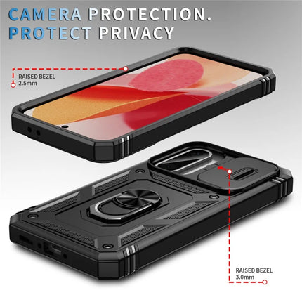 For Samsung Galaxy A36 5G Case TPU+PC Slide Camshield Kickstand Phone Cover
