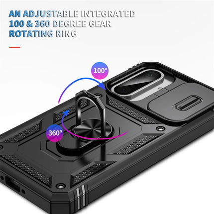 For Samsung Galaxy A36 5G Case TPU+PC Slide Camshield Kickstand Phone Cover