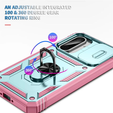 For Samsung Galaxy A36 5G Case TPU+PC Slide Camshield Kickstand Phone Cover