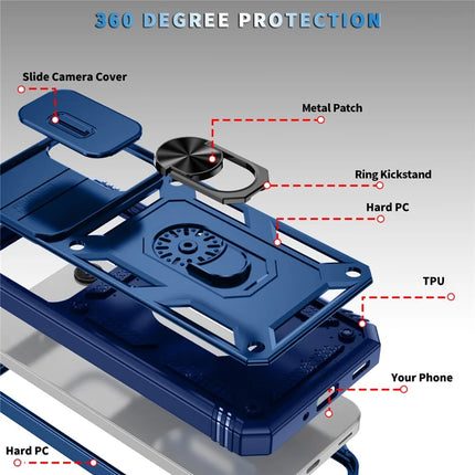 For Samsung Galaxy A26 5G Case TPU+PC Slide Camshield Kickstand Phone Cover