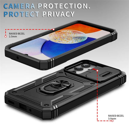 For Samsung Galaxy A26 5G Case TPU+PC Slide Camshield Kickstand Phone Cover