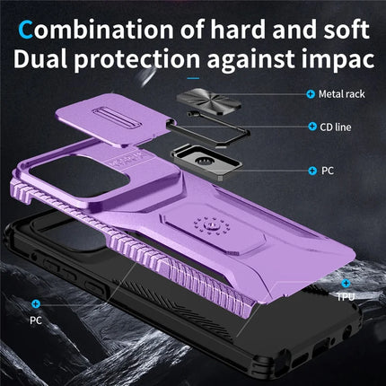 For Motorola Moto G 5G (2025) Case Camshield Kickstand TPU+PC Anti-Slip Phone Cover