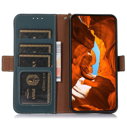 For iPhone 16e Wallet Case RFID Blocking Genuine Cow Leather Phone Cover