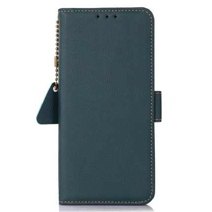 For iPhone 16e Wallet Case RFID Blocking Genuine Cow Leather Phone Cover