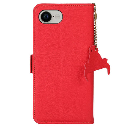 For iPhone 16e Wallet Case RFID Blocking Genuine Cow Leather Phone Cover