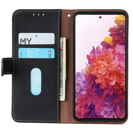 KHAZNEH For iPhone 16e Case Genuine Cow Leather Flip Phone Cover