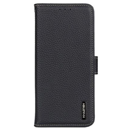 KHAZNEH For iPhone 16e Case Genuine Cow Leather Flip Phone Cover