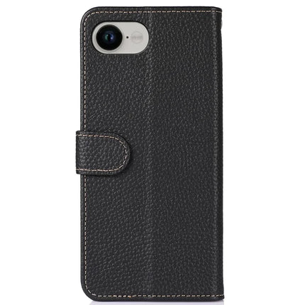 KHAZNEH For iPhone 16e Case Genuine Cow Leather Flip Phone Cover