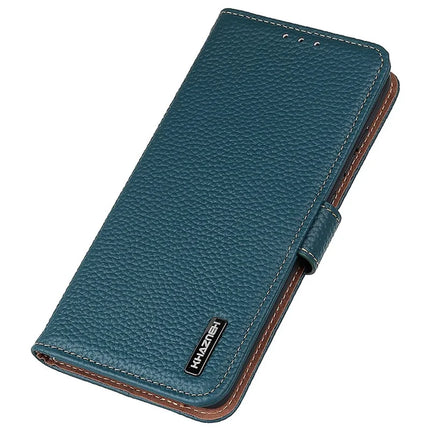 KHAZNEH For iPhone 16e Case Genuine Cow Leather Flip Phone Cover