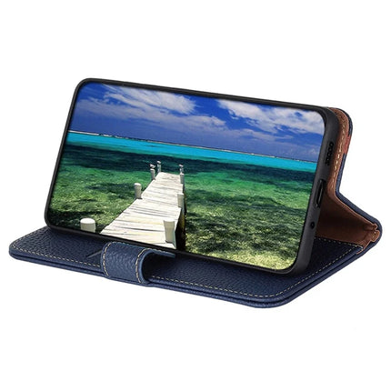 KHAZNEH For iPhone 16e Case Genuine Cow Leather Flip Phone Cover