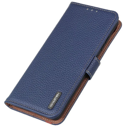 KHAZNEH For iPhone 16e Case Genuine Cow Leather Flip Phone Cover