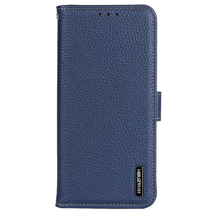 KHAZNEH For iPhone 16e Case Genuine Cow Leather Flip Phone Cover