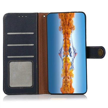 KHAZNEH for iPhone 16e Case Genuine Cow Leather Wallet Phone Cover