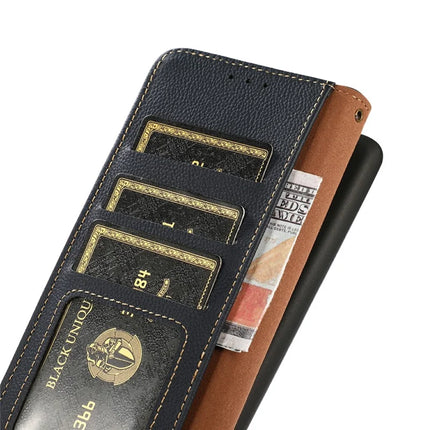 KHAZNEH for iPhone 16e Case Genuine Cow Leather Wallet Phone Cover