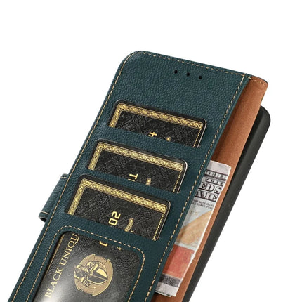 KHAZNEH for iPhone 16e Case Genuine Cow Leather Wallet Phone Cover