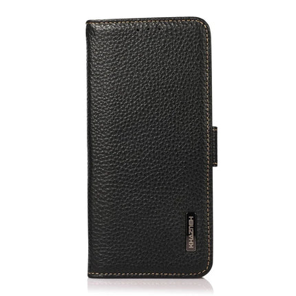 KHAZNEH For iPhone 16e Phone Case Genuine Cow Leather Cover RFID Blocking