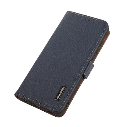 KHAZNEH For iPhone 16e Phone Case Genuine Cow Leather Cover RFID Blocking