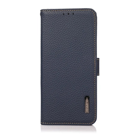 KHAZNEH For iPhone 16e Phone Case Genuine Cow Leather Cover RFID Blocking