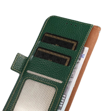 KHAZNEH For iPhone 16e Phone Case Genuine Cow Leather Cover RFID Blocking