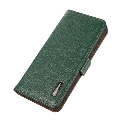 KHAZNEH For iPhone 16e Phone Case Genuine Cow Leather Cover RFID Blocking