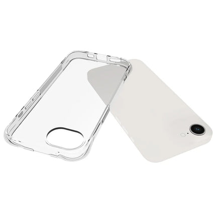 For iPhone 16e Clear Case Anti-Shock TPU Phone Cover Reinforced Corners