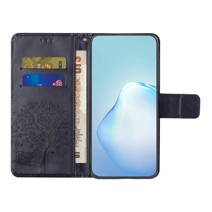 For iPhone 16e Case PU Leather Owl Tree Imprinted Wallet Phone Cover