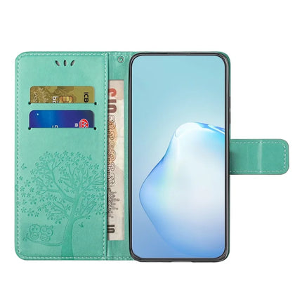 For iPhone 16e Case PU Leather Owl Tree Imprinted Wallet Phone Cover