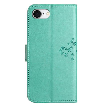 For iPhone 16e Case PU Leather Owl Tree Imprinted Wallet Phone Cover