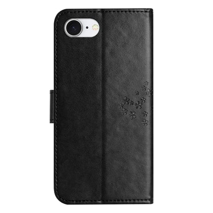 For iPhone 16e Case PU Leather Owl Tree Imprinted Wallet Phone Cover