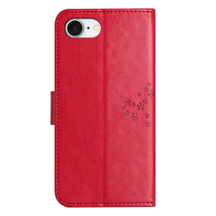 For iPhone 16e Case PU Leather Owl Tree Imprinted Wallet Phone Cover
