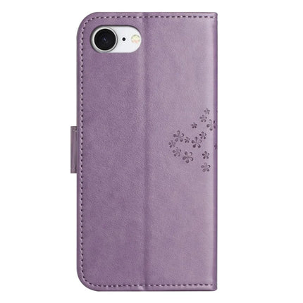 For iPhone 16e Case PU Leather Owl Tree Imprinted Wallet Phone Cover