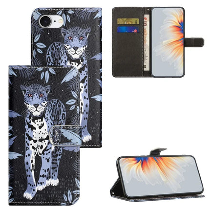 For iPhone 16e Case Pattern Print PU Leather Wallet Phone Cover Cross Texture