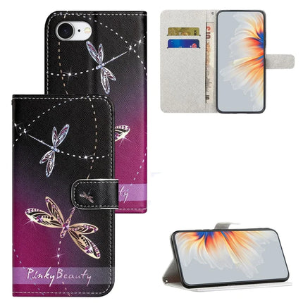 For iPhone 16e Case Pattern Print PU Leather Wallet Phone Cover Cross Texture