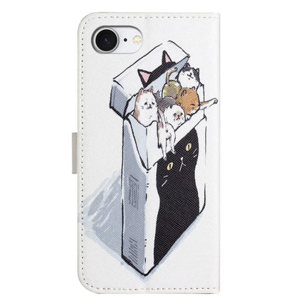 For iPhone 16e Case Pattern Print PU Leather Wallet Phone Cover Cross Texture