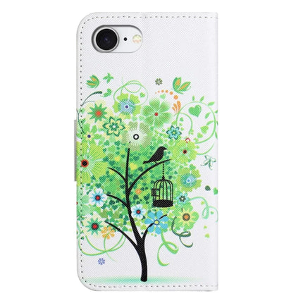 For iPhone 16e Case Pattern Printing Cross Texture Leather Phone Cover