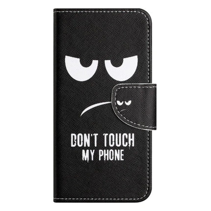 For iPhone 16e Case Pattern Printing Cross Texture Leather Phone Cover