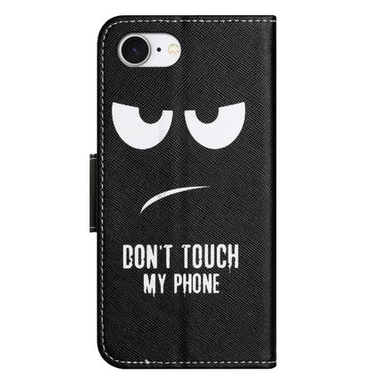 For iPhone 16e Case Pattern Printing Cross Texture Leather Phone Cover